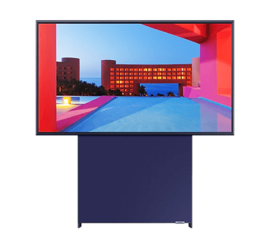 Esta pantalla de Samsung nos impresionó por su posibilidad de rotación manual para poder colocarla de forma vertical. Su diseño, marcos, la calidad del audio y de imagen son de aplaudir.