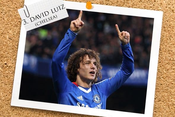 Otro zaguero goleador, y también 'garoto', es David Luiz del Chelsea.