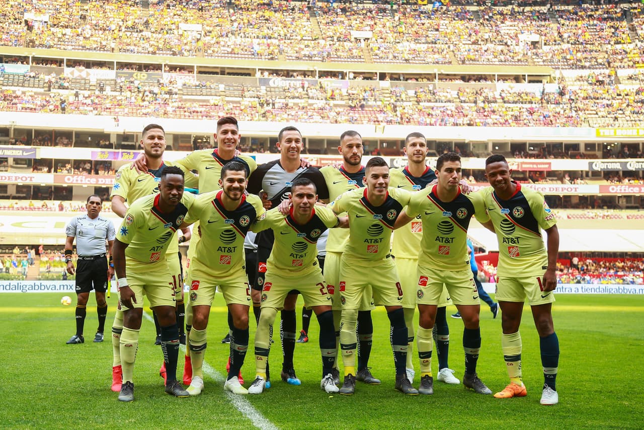 El once inicial del América que buscaba su tercer triunfo consecutivo en casa.