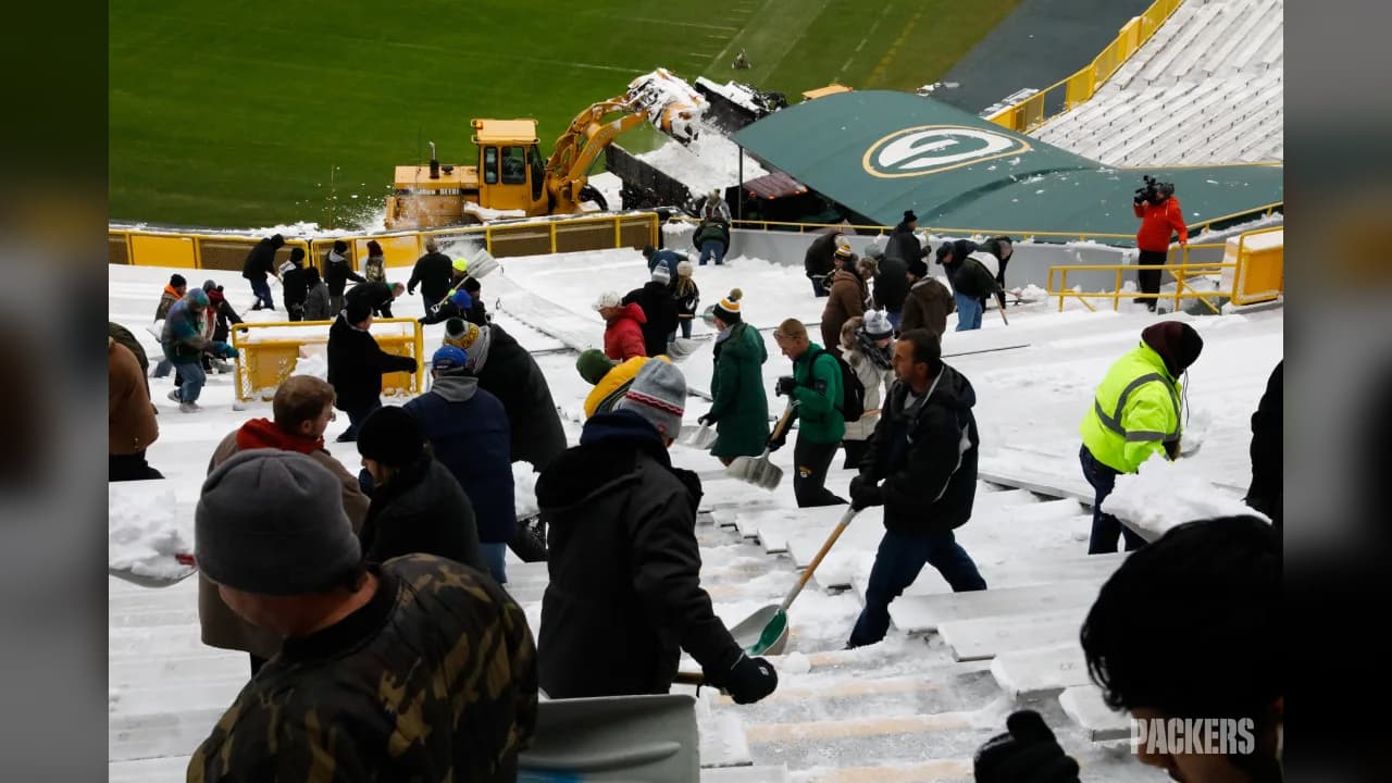 Así lució esta mañana Lambeau Field dias antes del juego entre Packers y Seahawks.