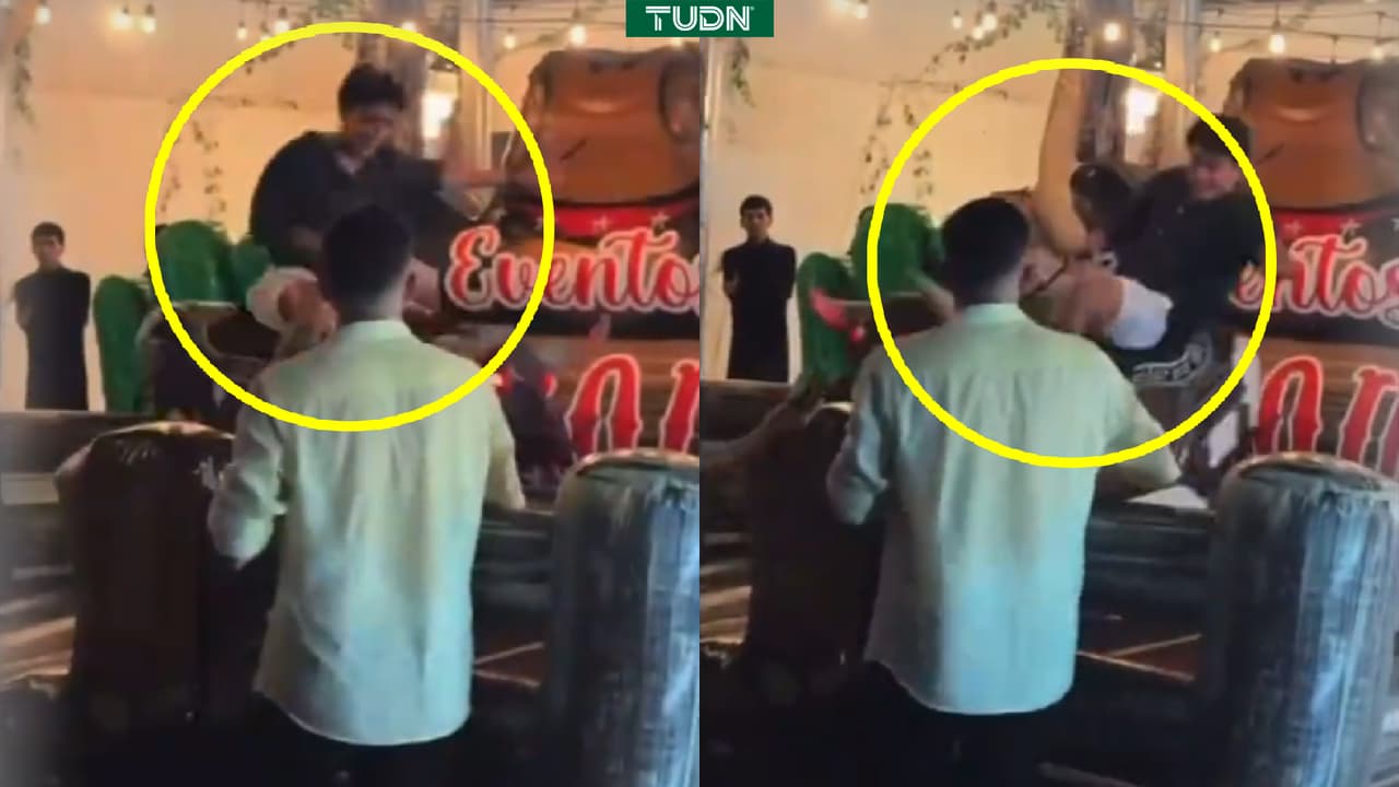 Gilberto Mora se viraliza con video en el que doma a un toro mecánico