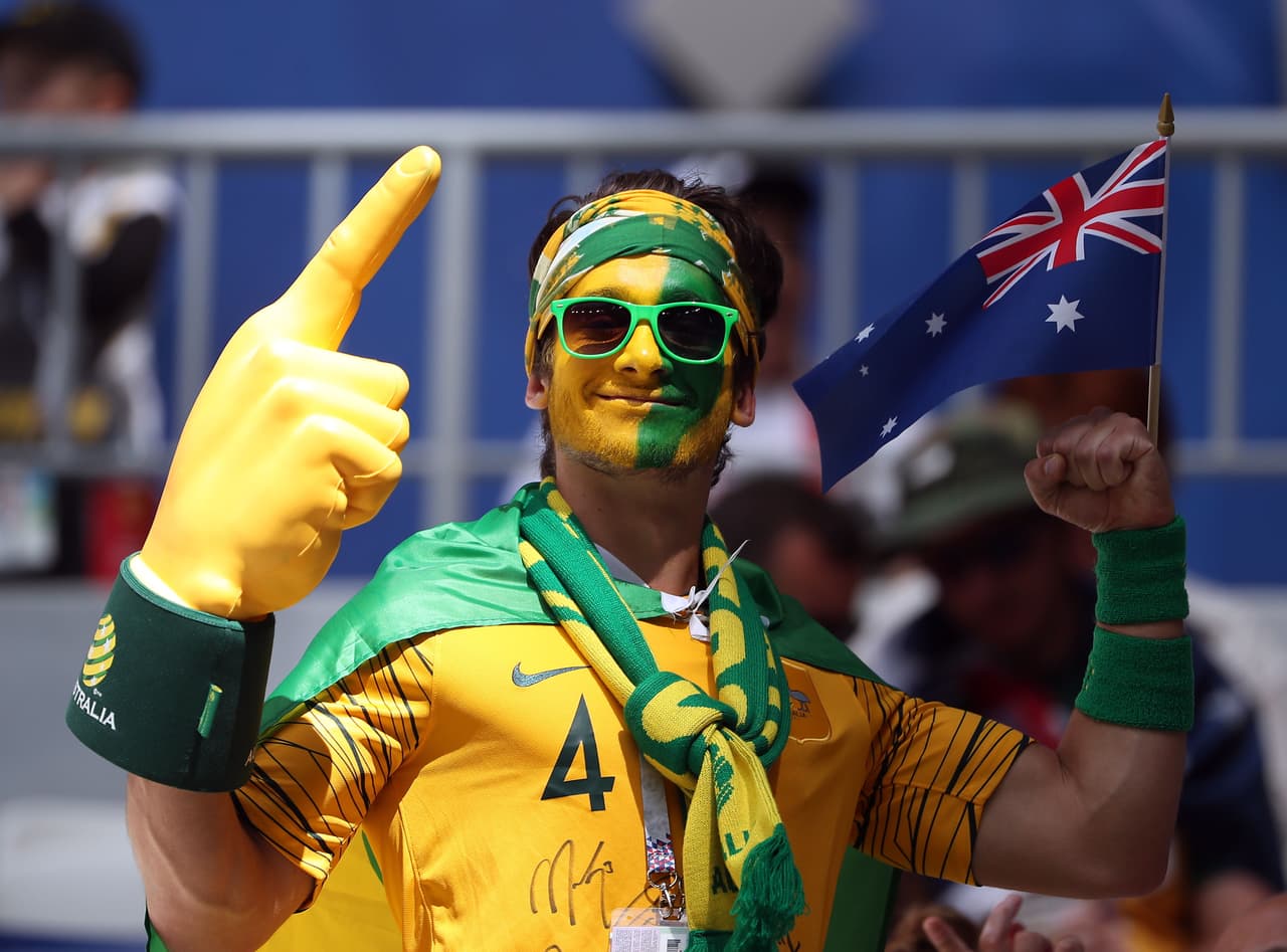 Los fanáticos pusieron todo su colorido y buena energía para el partido entre Dinamarca y Australia por el grupo C, en su segunda aparición en el Mundial de Rusia 2018.