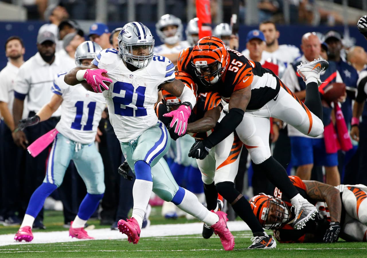 El novato Ezekiel Elliott tuvo otro gran domingo con más de 100 yardas por tierra y dos TDs ante los Cincinnati.