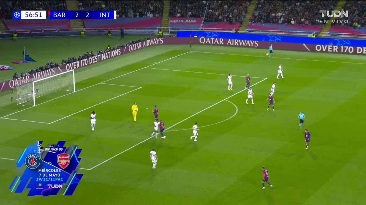 ¡TIRO ATAJADO! disparo por Lamine Yamal.