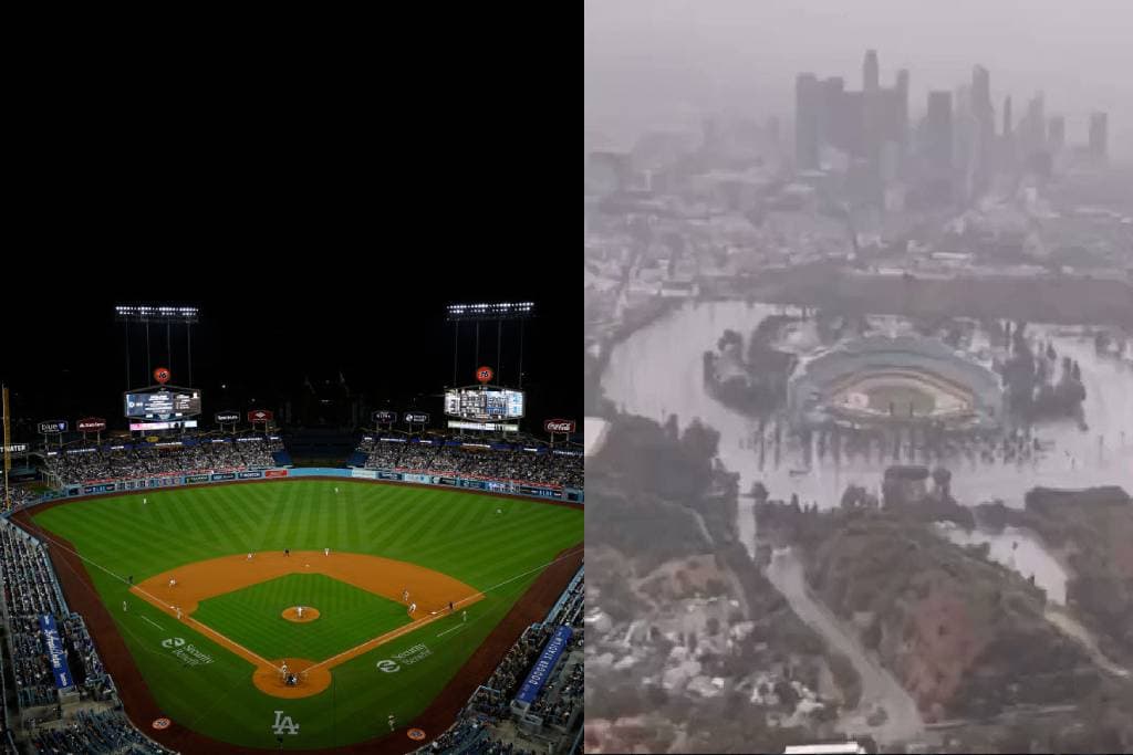 Estadio de los Dodgers queda inundado tras paso de la tormenta Hilary