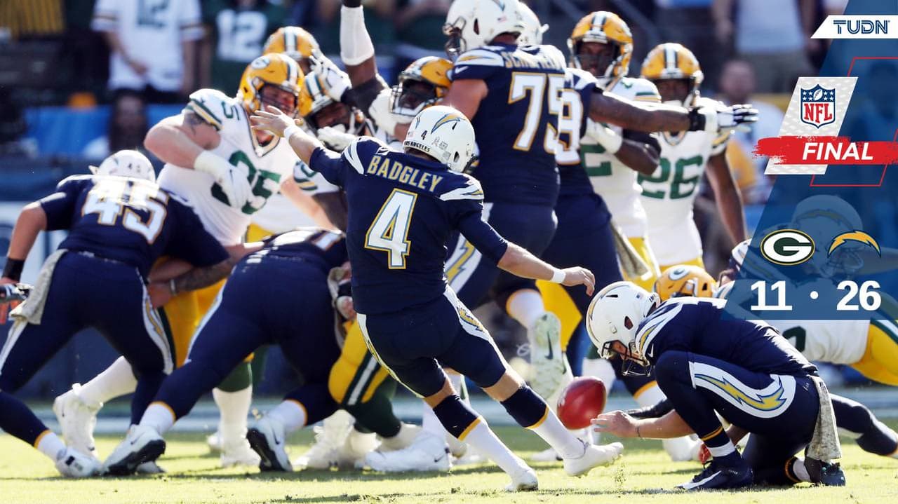 Chargers sorprende y gana a Packers