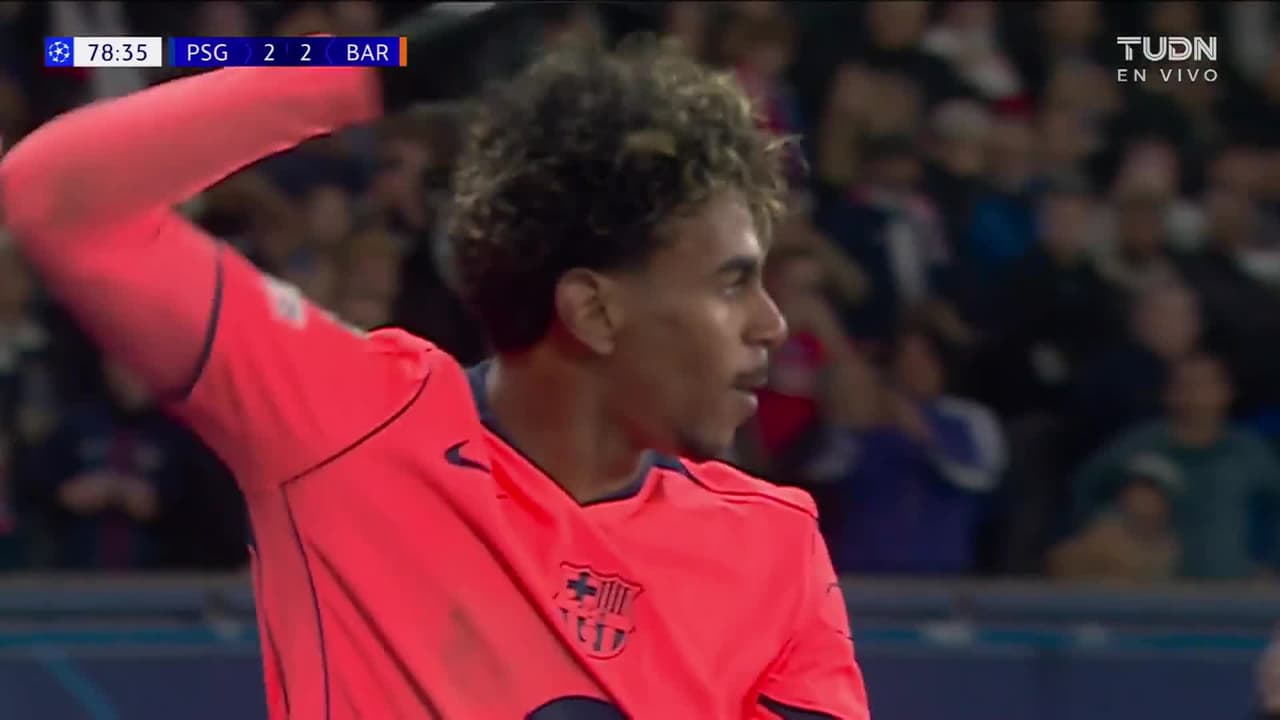 ¡Golazo digno de un futuro balón de oro! Lamine Yamal empata al PSG