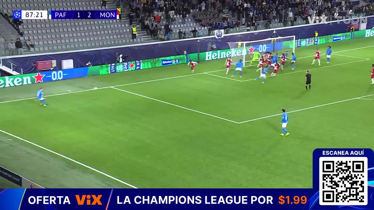 ¡Estalló el estadio! Autogol lamentable del Monaco y se empató el partido