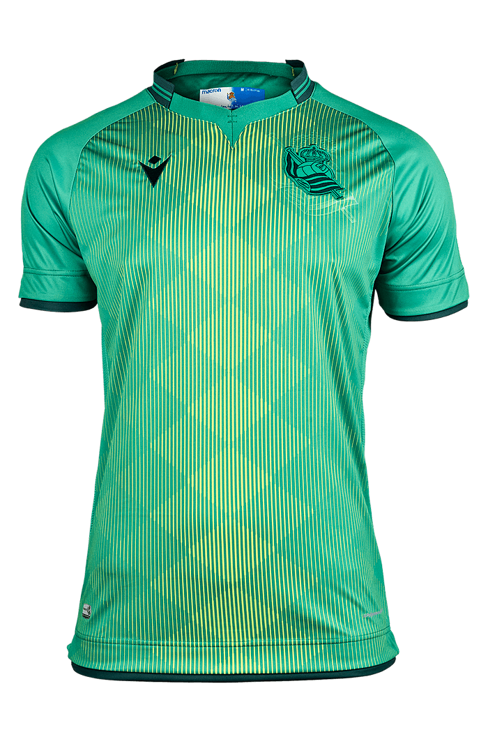 La Real Sociedad presentó sus dos uniformes de la siguiente temporada –así como los dos de portero y la ropa de presentación– con diseños exclusivos y vanguardistas. De quedarse, Moreno tendrá una piel de primera calidad en el fútbol español.