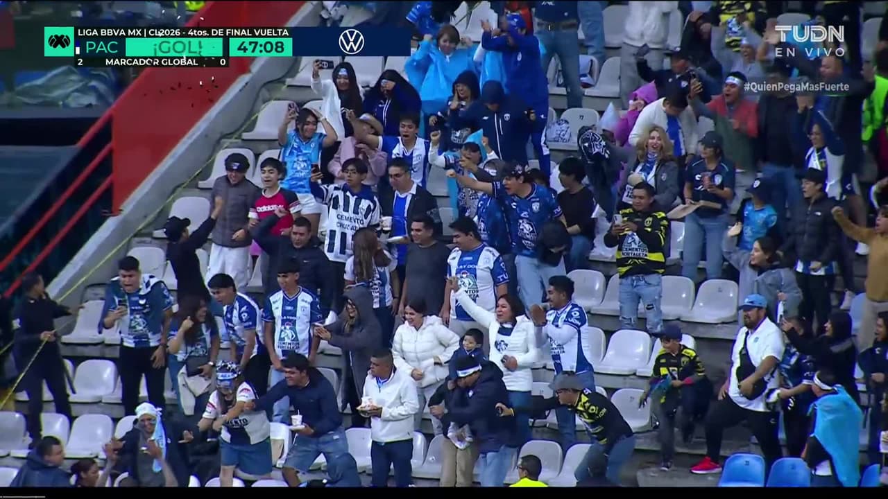 ¡Gol del Pachuca! Kenedy gana en velocidad el balón y puso el tres a cero en el global