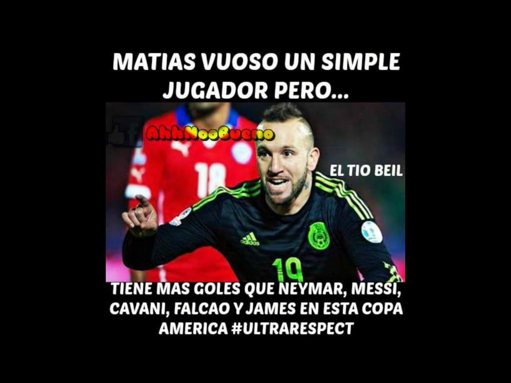 La eliminación de México, el error Jamaica-África de Cavani, el choque de Arturo Vidal y la selfie con Messi fueron los temas de burla de lo que va en Chile 2015.