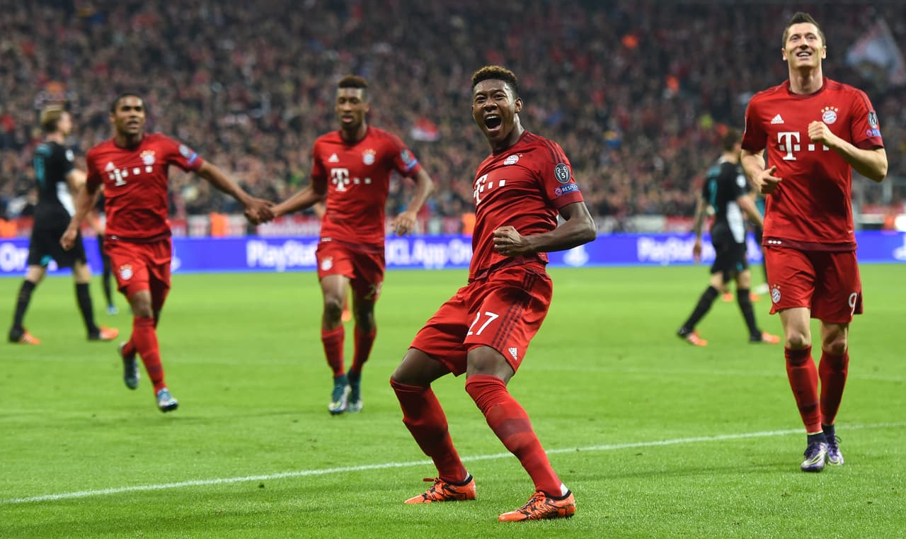 David Alaba marcó un golazo de zurda