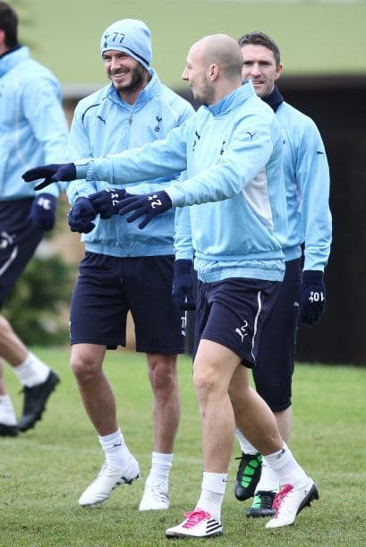 Ya después del trabajo, siguió compartiendo con el plantel.