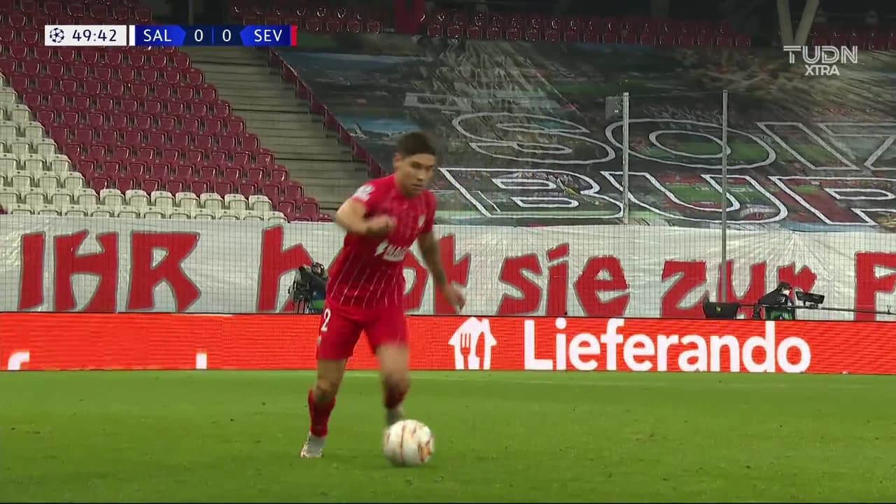 ¡Gol del RB Salzburg! Okafor puso el 1-0 y en jaque al Sevilla