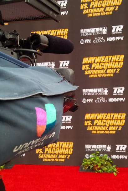 Más de 700 reporteros estuvieron en la conferencia de Manny Pacquiao y Floyd Mayweather Jr., denominada la "Pelea d‎el Siglo".