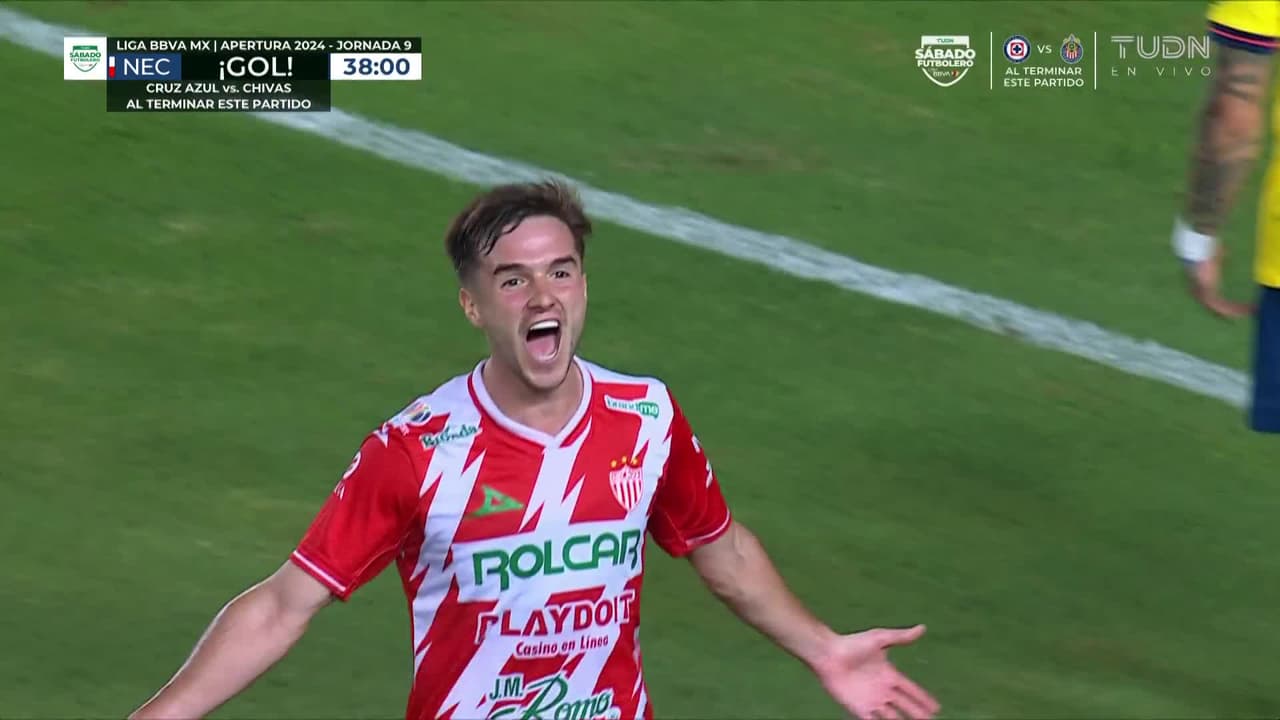 ¡Gol de Necaxa! Palavecino la pone lejos de Malagón para el 1-0