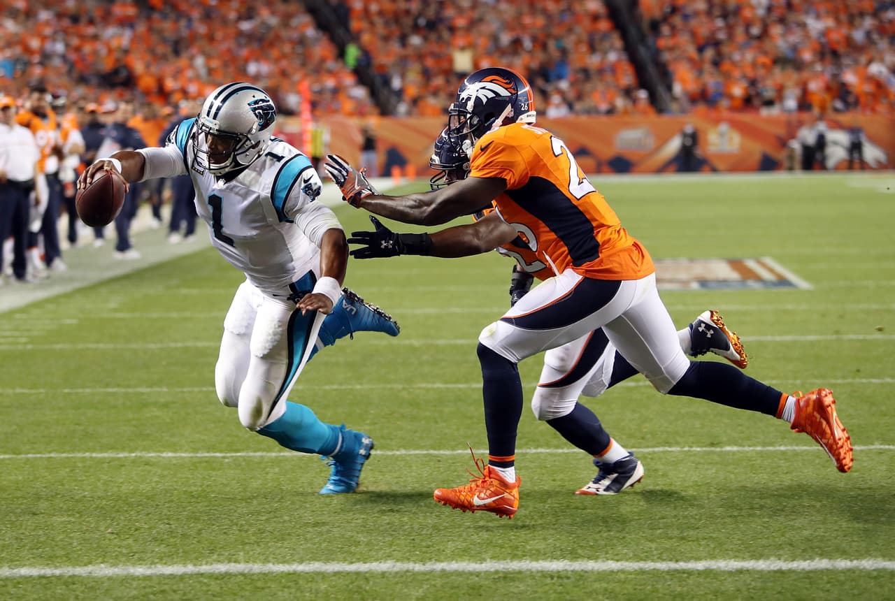 Brandon Marshall y Darian Stewart, multados por golpes casco a casco contra Cam Newton