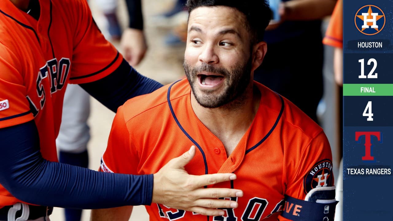 José Altuve conecta grand slam en paliza de Astros a Rangers