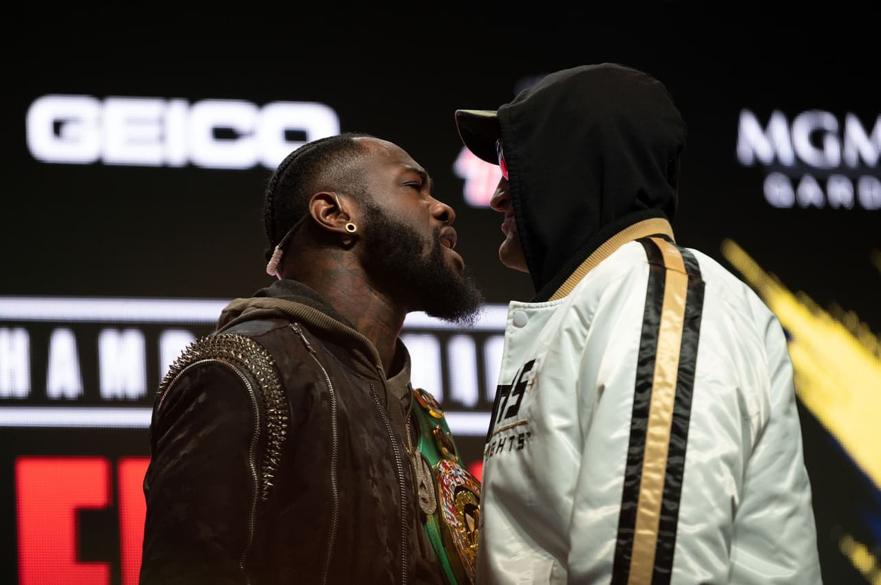 En plena conferencia de prensa, Wilder y Fury se manotearon amenazándose el uno al otro.