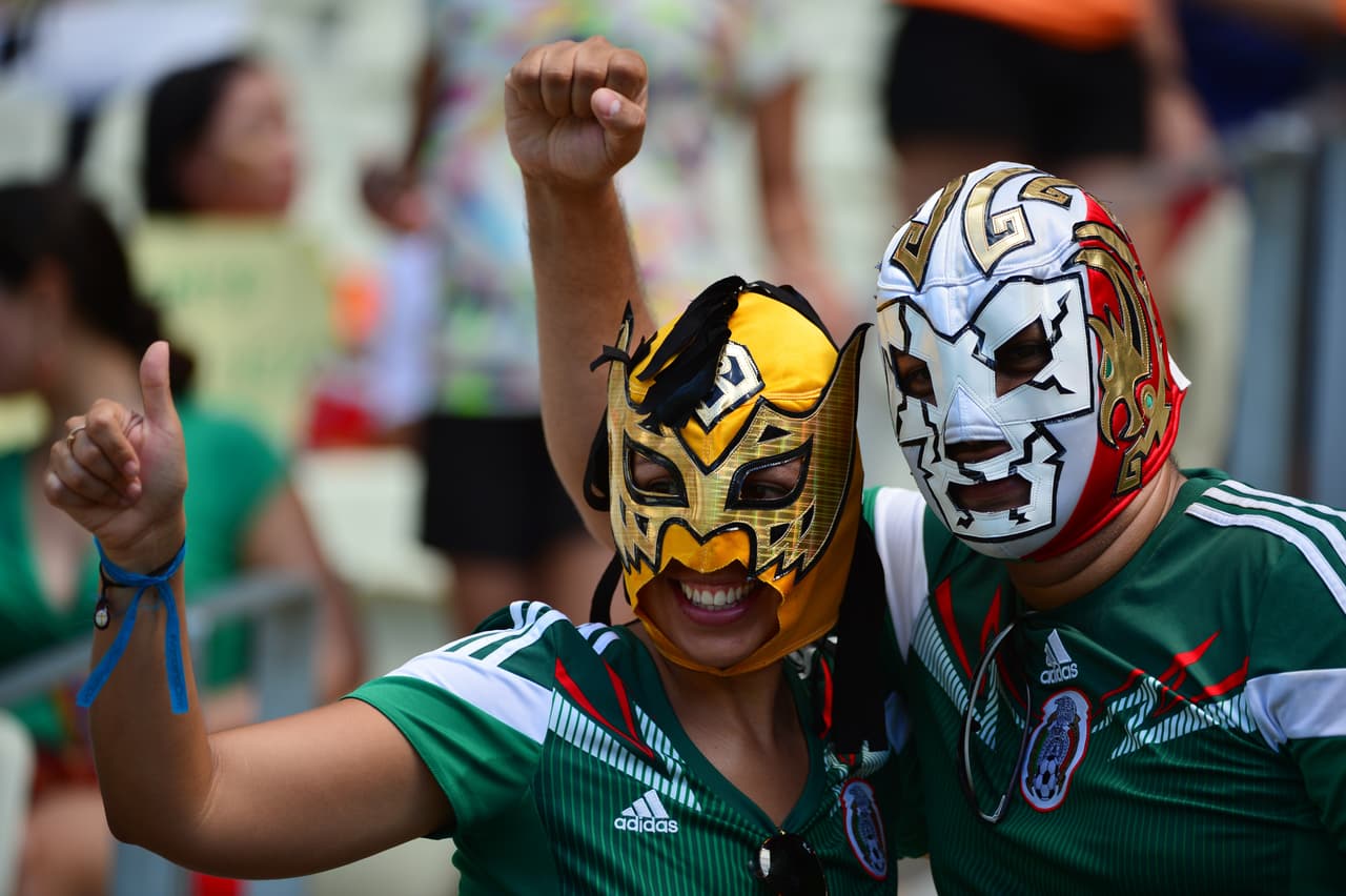 Las máscaras son un atuendo típico en los fanáticos mexicanos en los Mundiales de fútbol, pero en Rusia 2018 fueron prohibidas. Acá algunas de las que han pasado en medio del apoyo de los hinchas.