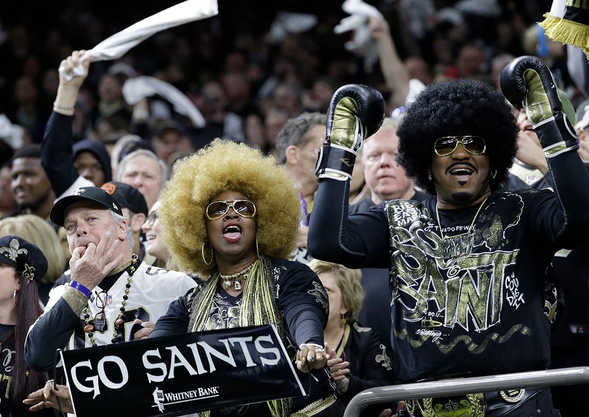 En el Superdome se vivió la fiesta del juego entre Rams y Saints.