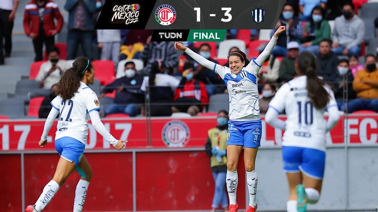 Rayadas remonta ante Toluca y sale con el liderato del 'infierno'