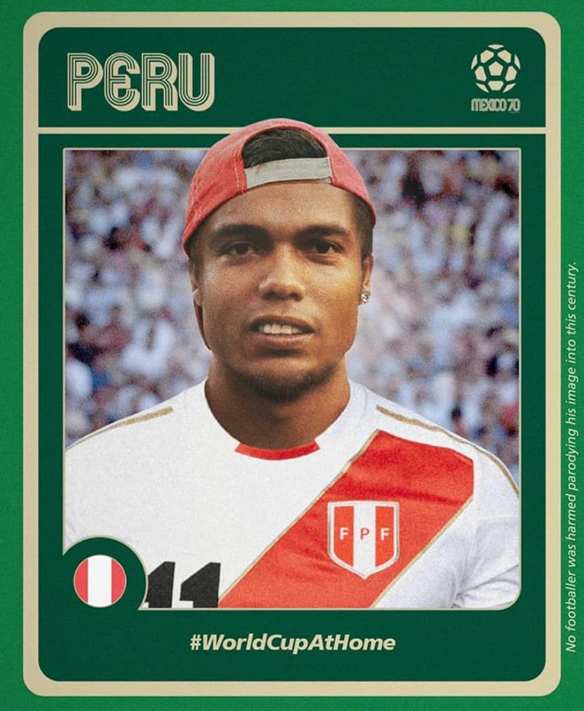 <b>Teófilo Cubillas ¿con gorra y arete?</b>
<br>Los peruanos si tienden a ocupar algunas joyas; sin embargo, las gorras no eran un aditamento común en los años 70s.