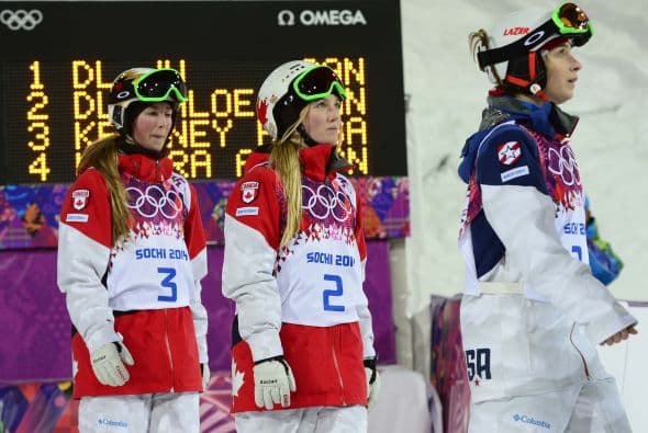 Con las medallas de las hermanas Dufour-Lapointe, Canadá ocupa el segundo puesto del medallero, empatado con Holanda (ambos países con una medalla de cada metal).