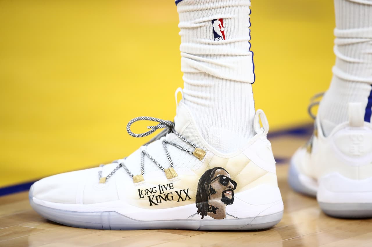 Los tenis de Willie Cauley-Stein #2 de Golden State Warriors.