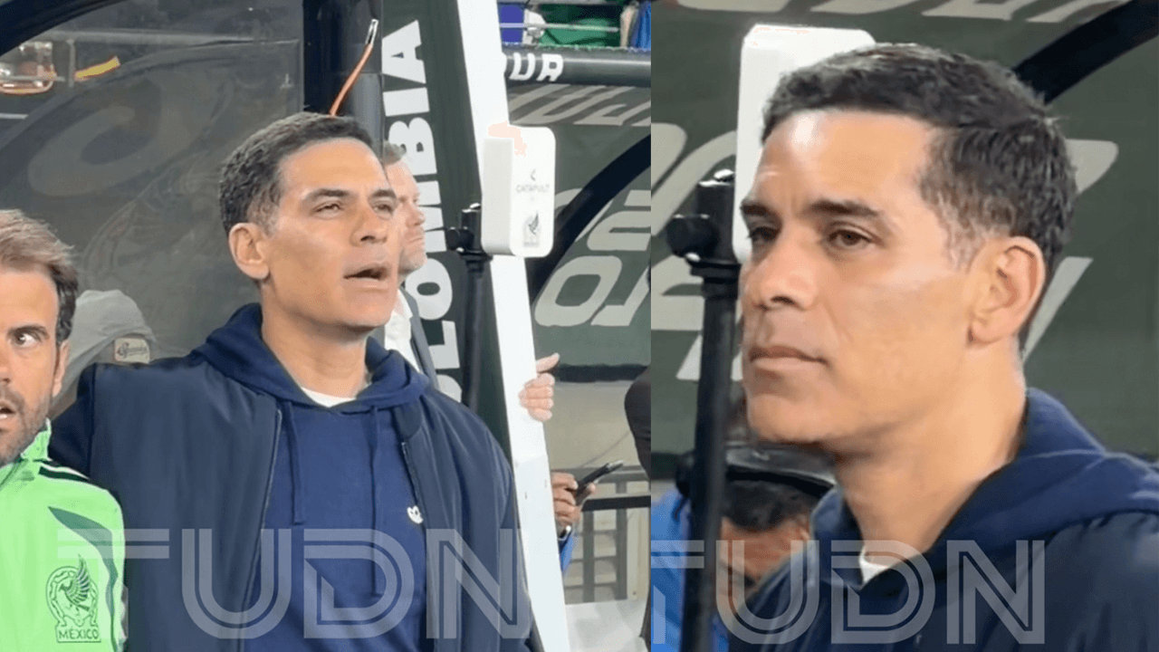 Rafa Márquez conmovido en el banquillo del Tri