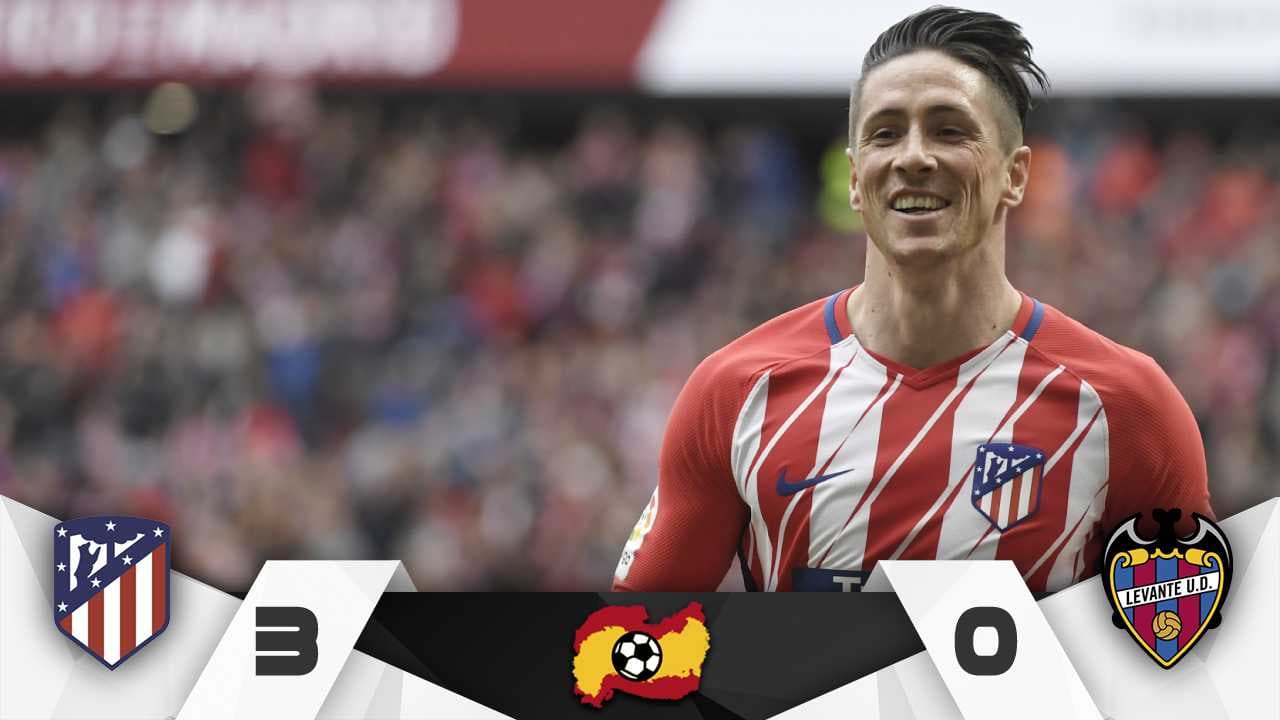 Atlético no baja los brazos; goleó al Levante y aún sueña con La Liga 