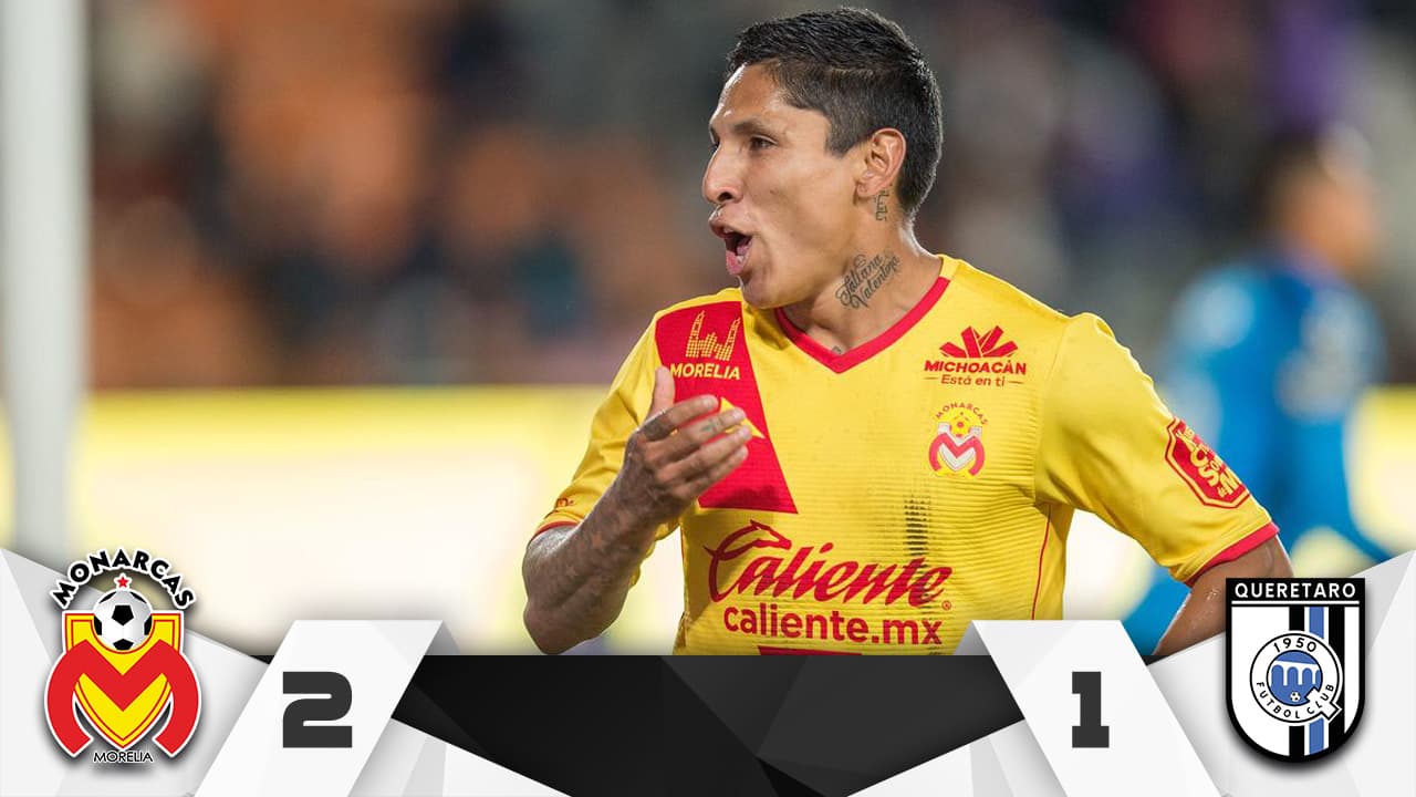Ruidíaz le dió el triunfo a Monarcas 2-1 ante Querétaro.