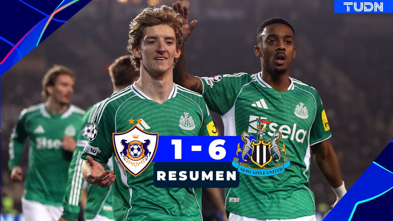 Gordon se despacha con un póker de goles y Newcastle golea a Qarabag