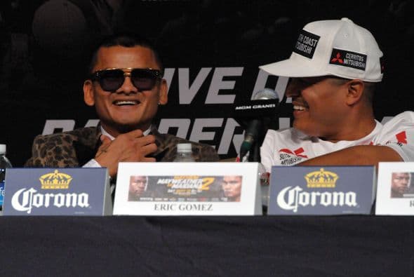 Maidana y su entrenador Robert García rompieron en la inimidad la seriedad de una conferencia de prensa sin grandes emociones.