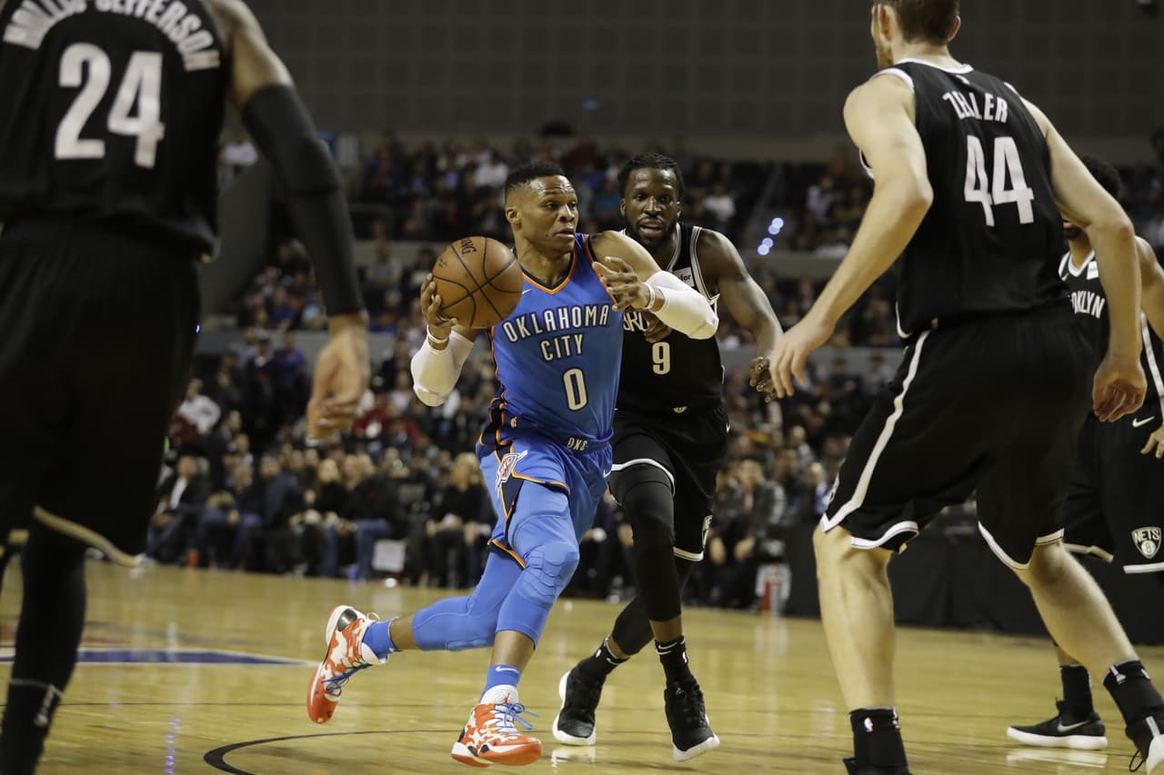 Te traemos las mejores imágenes del primer partido en México entre los Nets y el Thunder.