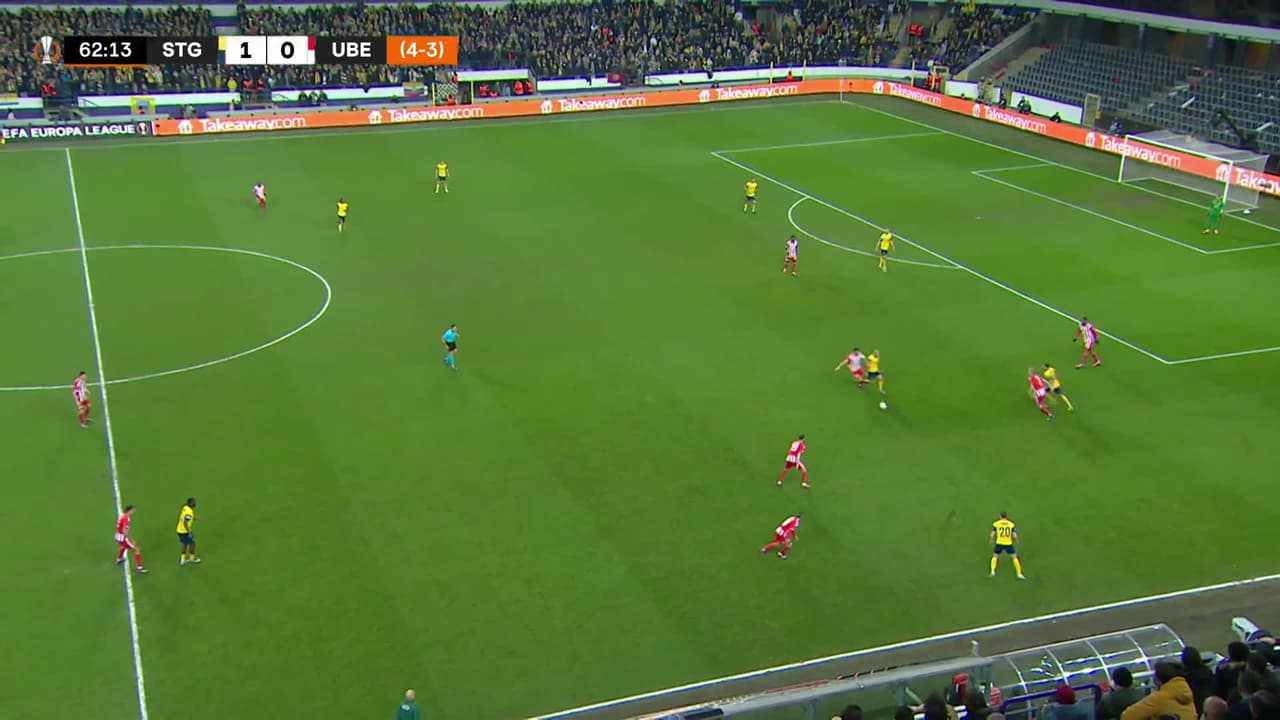 ¡GOL!  anota para Union Saint-Gilloise. Lazare Amani