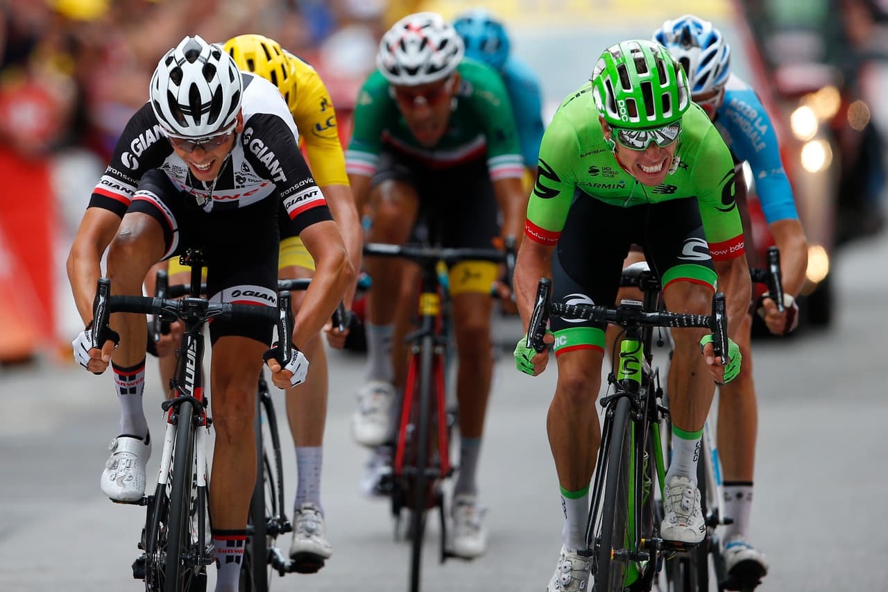 El remate de la jornada resignó las posibilidades reales en la clasificación general del colombiano Nairo Quintana y del español Alberto Contador, pero tuvo una intensa definición.