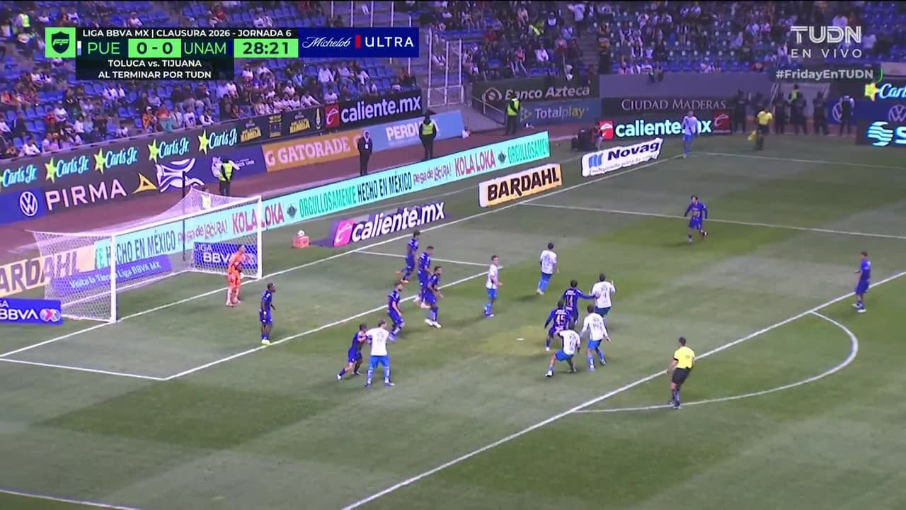 ¡GOL!  anota para Puebla. Juan Vargas