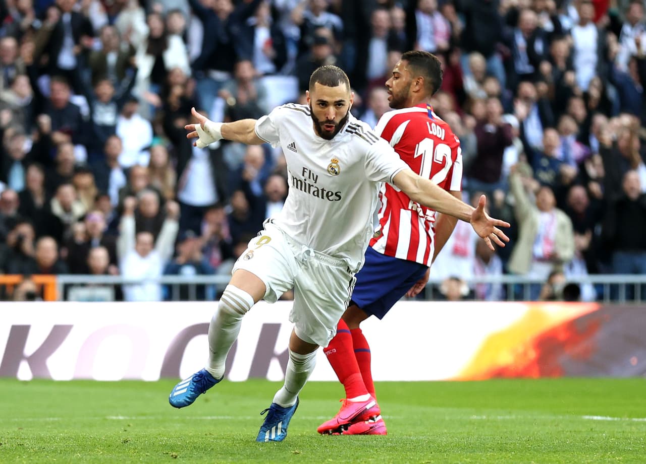 Real Madrid llegó a 49 unidades tras 22 partidos disputados en La Liga. Karim Benzema anotó al 56’.