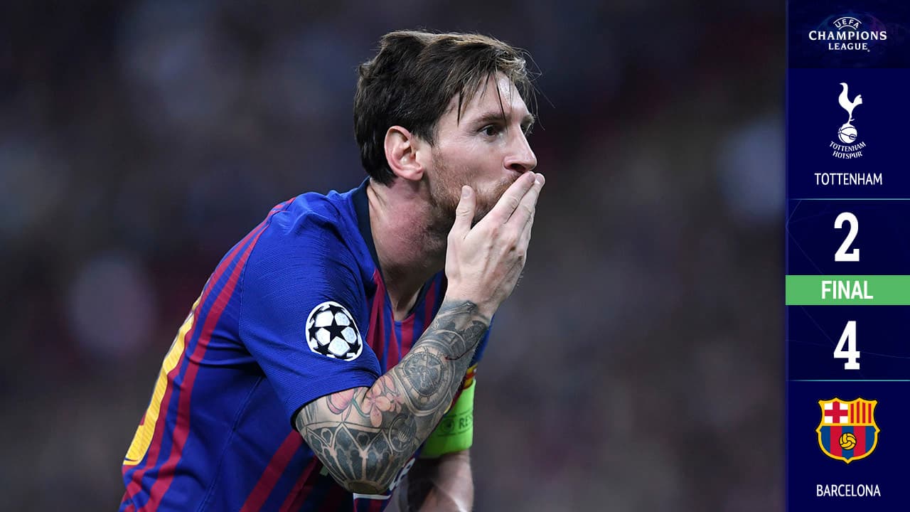 En un gran partido, Barcelona superó a un Tottenham que ahora no puede fallar