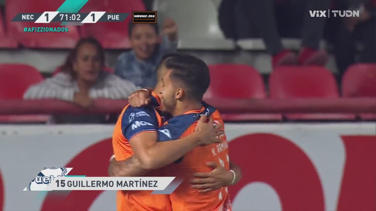 ¡Qué suerte! Martínez entra de cambio y pone el 1-1 para Puebla