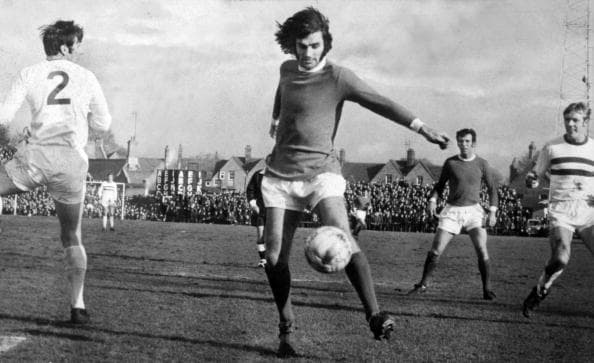 George Best: Una de las máximas figuras en la historia del Manchester United, no pudo disputer un Mundial debido a que su selección, Irlanda del Norte, nunca pudo clasificarse.