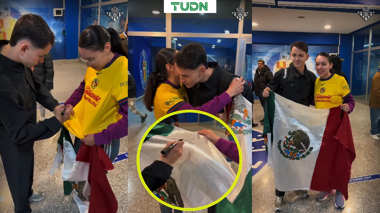 Fidalgo complace a aficionada de América tras partido de Betis