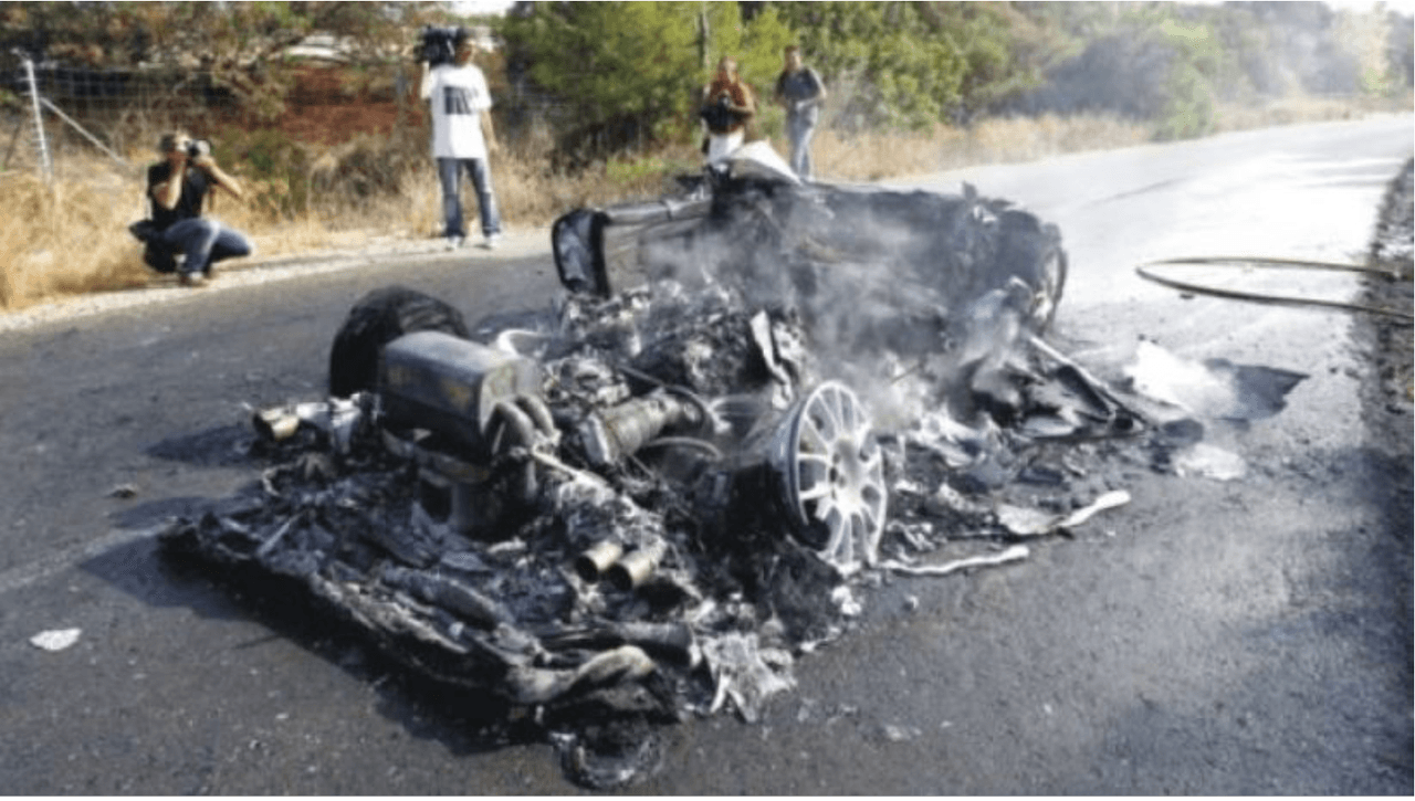 El futbolista argentino increíblemente sobrevivió a este brutal accidente.