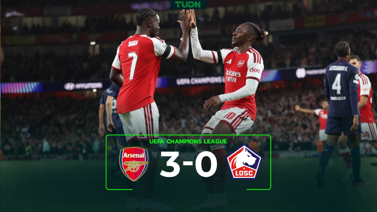 Arsenal golea al Lille  en la Jornada 2 de la UEFA Champions League