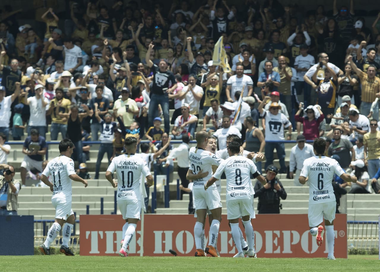 <b>Lo bueno:</b> Pumas se comió vivo al Necaxa en Ciudad Universitaria tras ganar 5-3. El conjunto auriazul sumó su segunda victoria en el Apertura 2018 y tomó la cima de la tabla general.