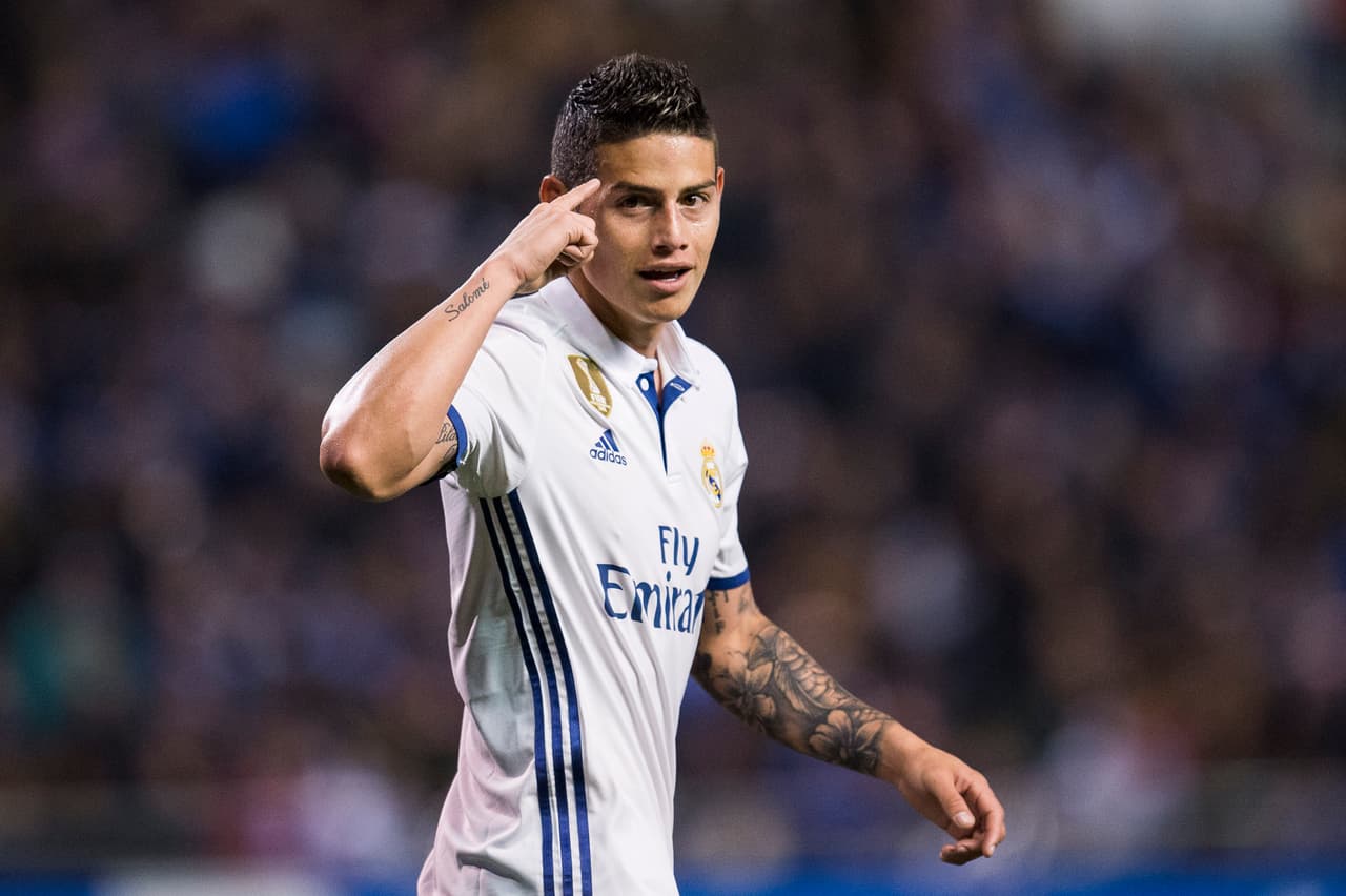 El último en la lista es James Rodríguez, que después del Mundial de Brasil 2014 llegó al Real Madrid. Tuvo una primera temporada muy buena, pero luego fue relegado al banco de suplentes. Ganó dos Champions, dos Supercopas de Europa, dos Mundiales de Clubes y una Liga.
