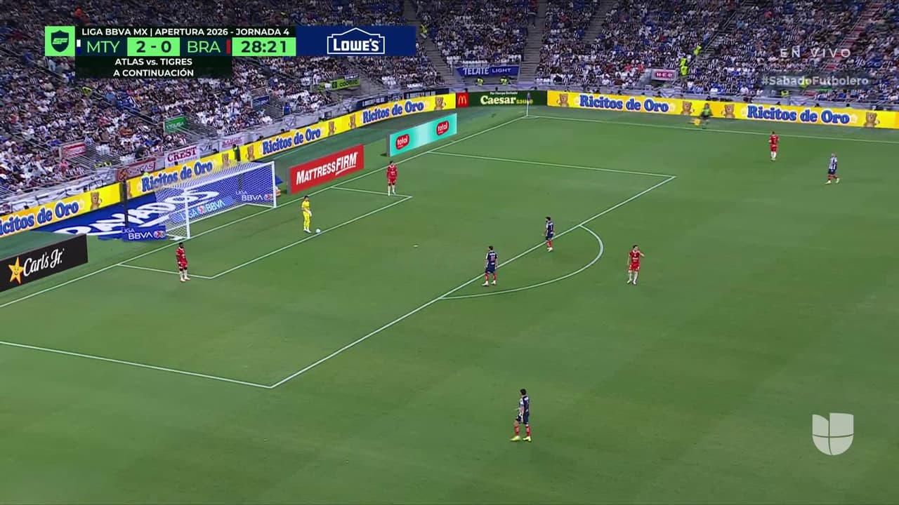 ¡GOL!  anota para Monterrey. Hugo Cuypers