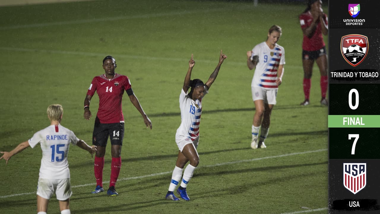 ¡Paseo y goleada! El Team USA dicta cátedra ante Trinidad y Tobago de cara a Francia 2019