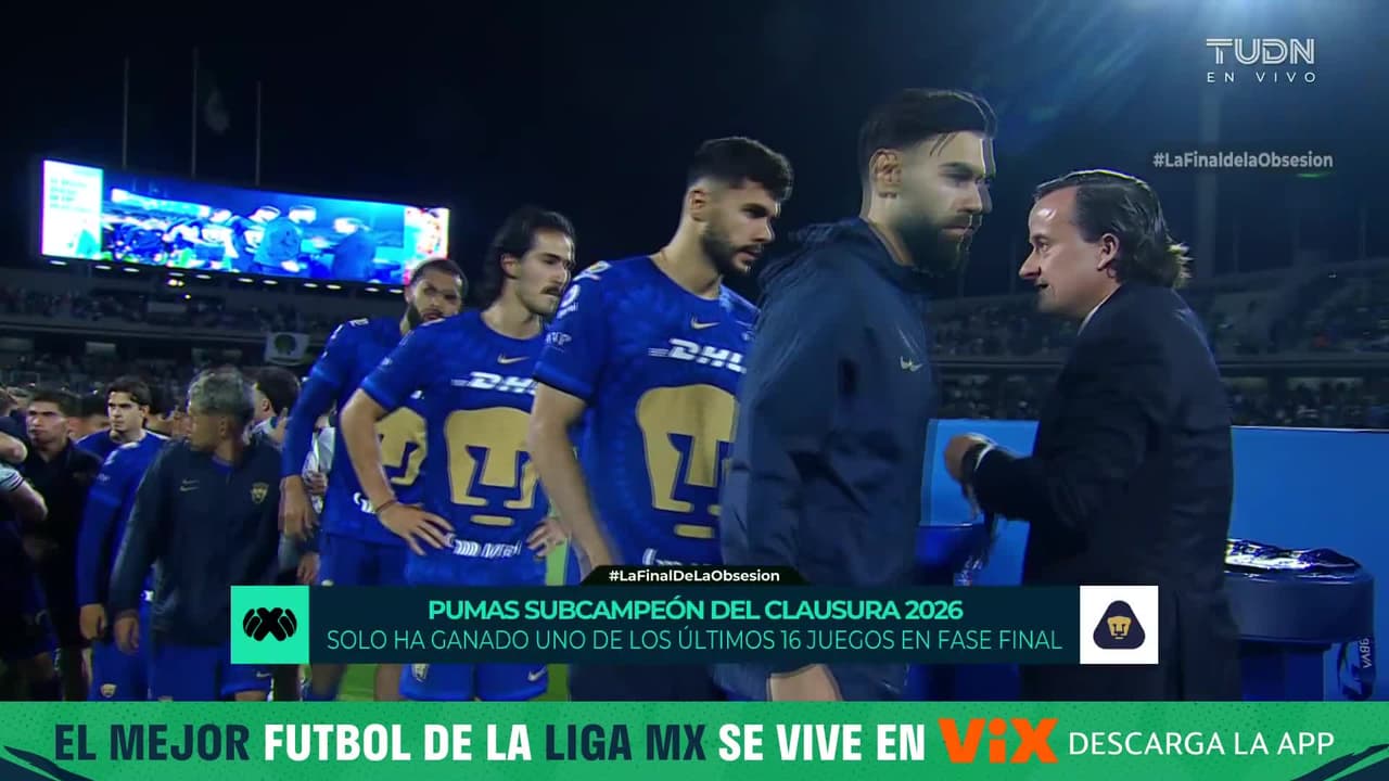¡levanten la cara, Pumas! Reciben con orgullo su medalla de subcampeones de la LigaMX